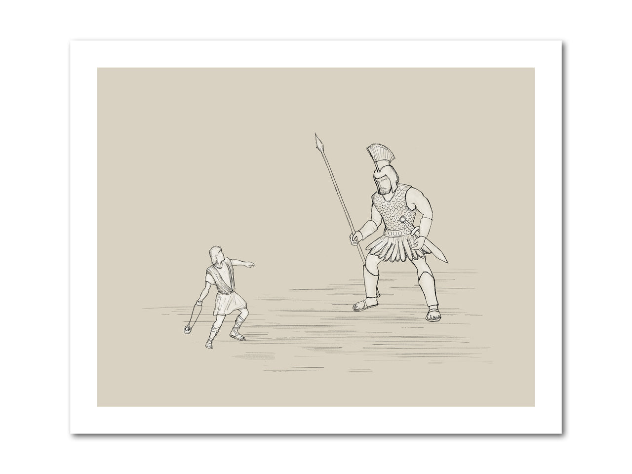 David and Goliath Digital download printable art #1