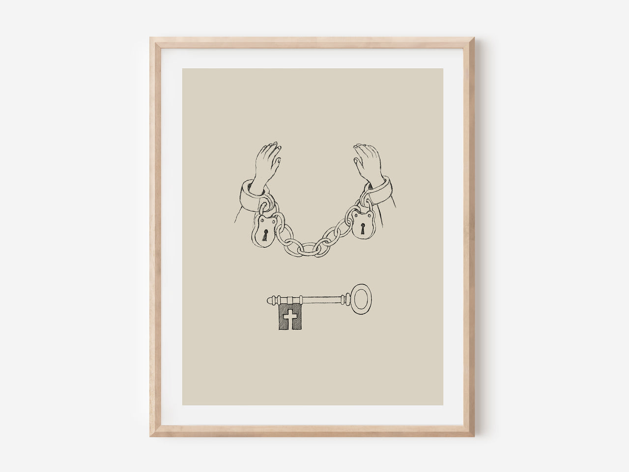 The key to freedom from the bondage of sin Digital download printable art