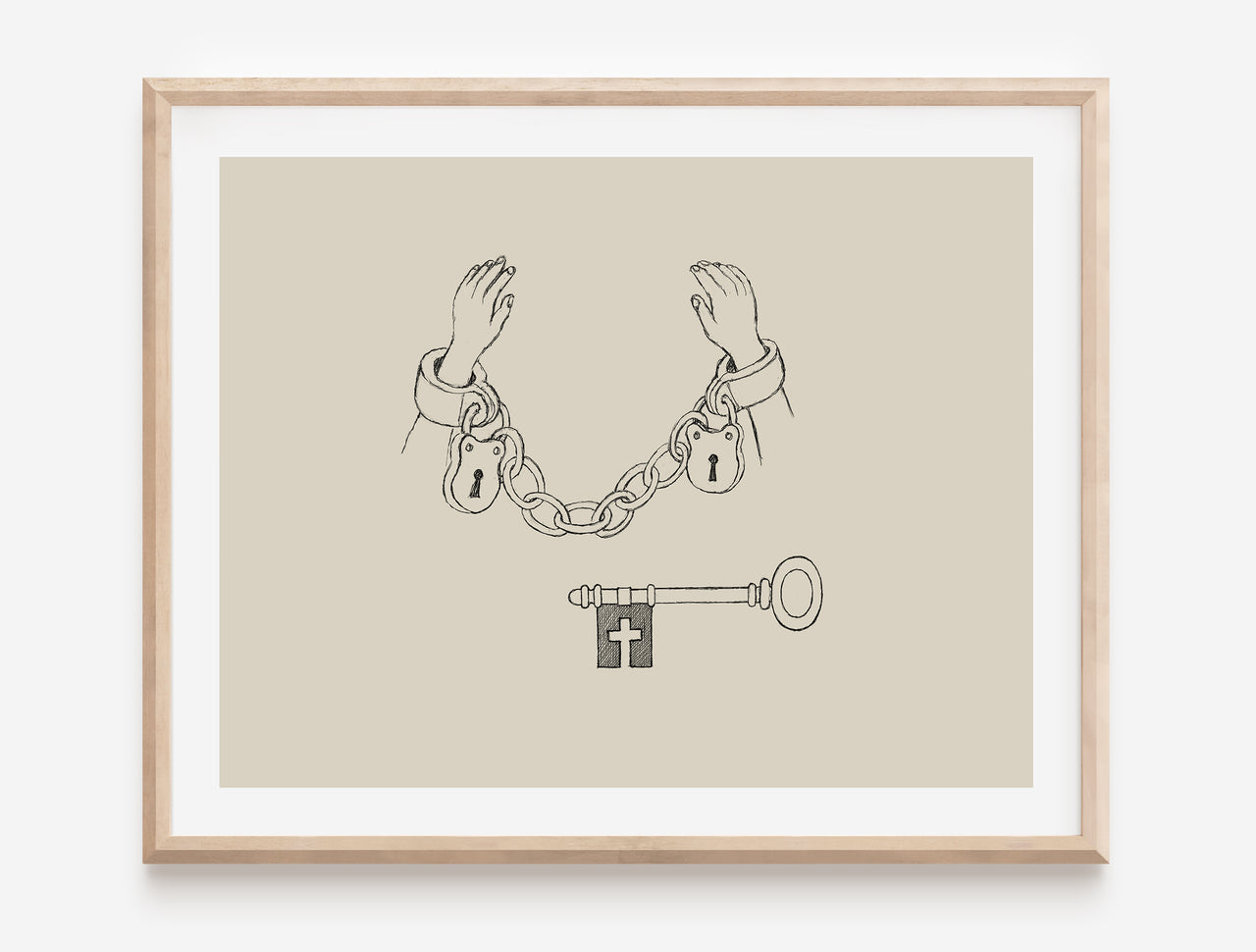 The key to freedom from the bondage of sin Digital download printable art