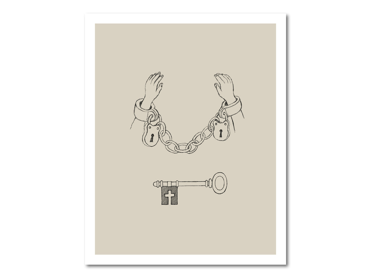 The key to freedom from the bondage of sin Digital download printable art