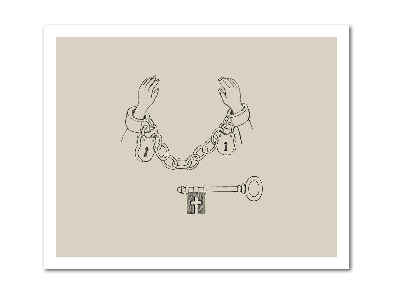 The key to freedom from the bondage of sin Digital download printable art