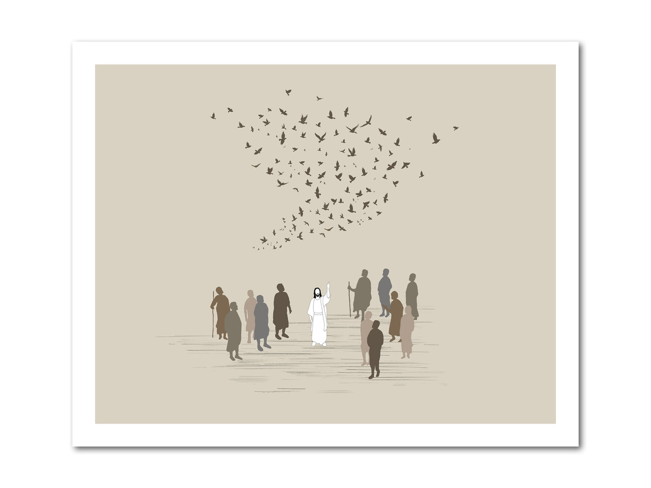 Look at the Birds of the air Poster Print