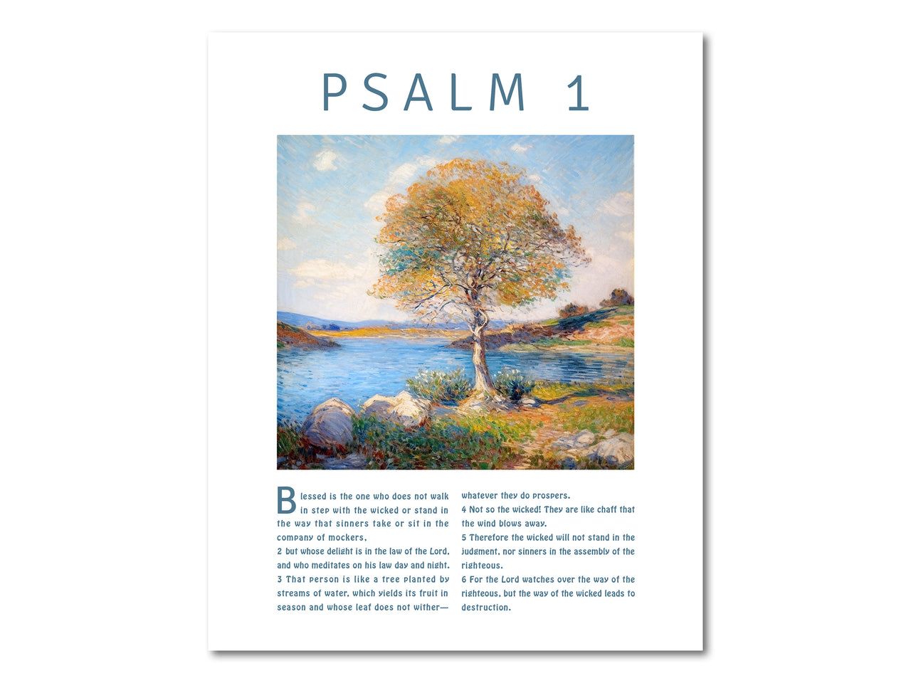 Psalm 1 Digital download printable art #2