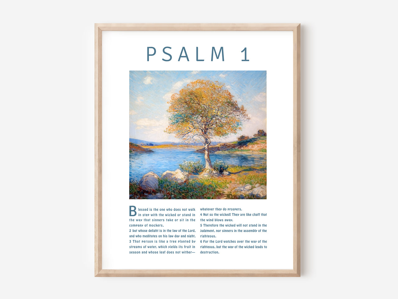 Psalm 1 Digital download printable art #2