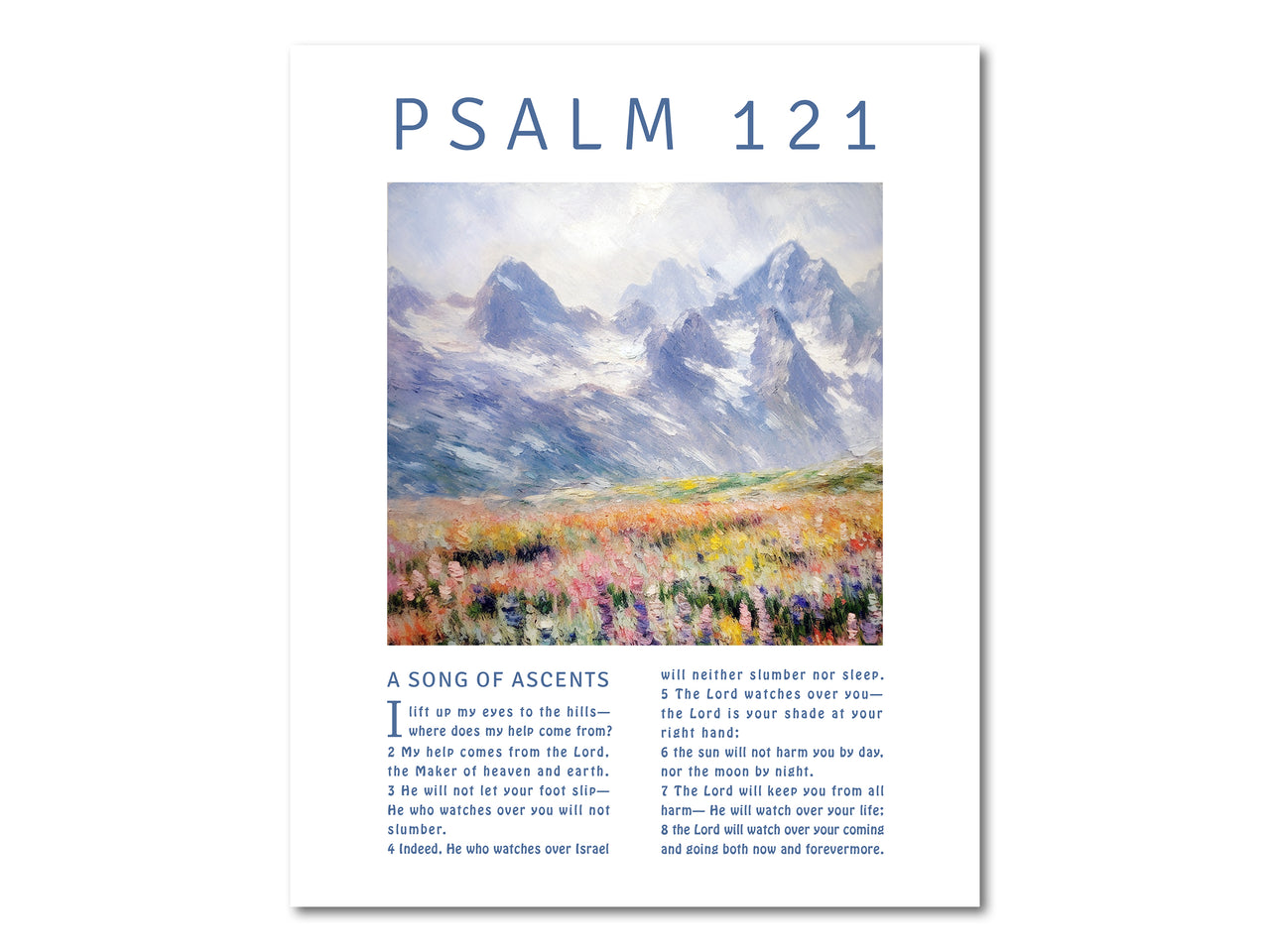 Psalm 121 Digital download printable art