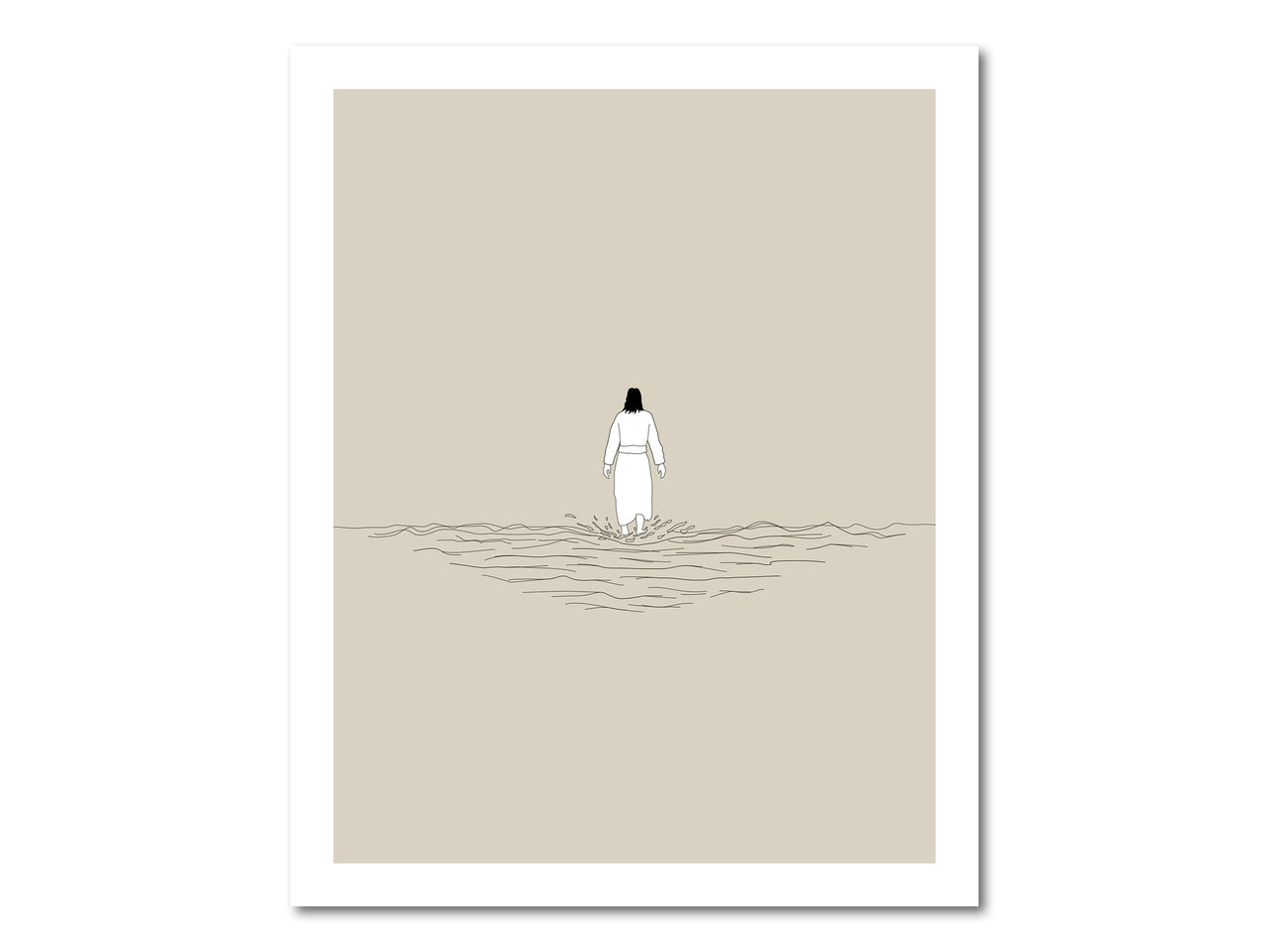 Jesus walks on water Digital download printable art #1