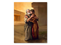 Thumbnail for The prodigal son with the best robe and ring in his father's hug (Luke 15) Digital download printable art