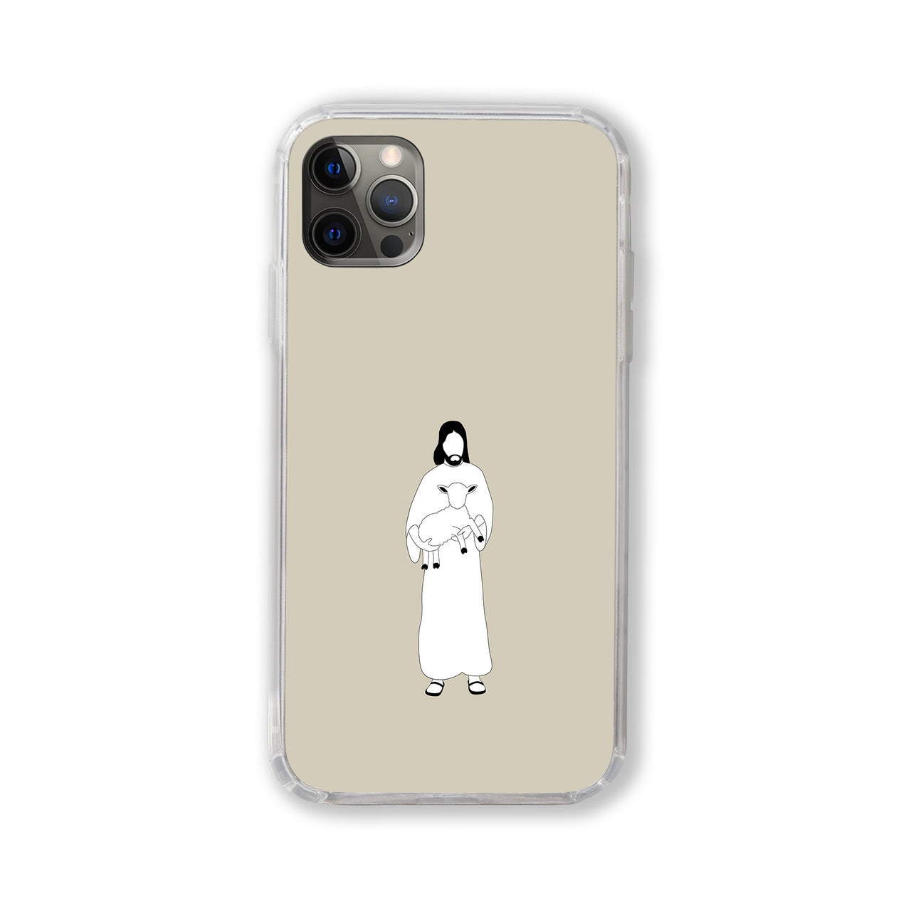 The Good Shepherd holds the Lost Lamb Phone Case