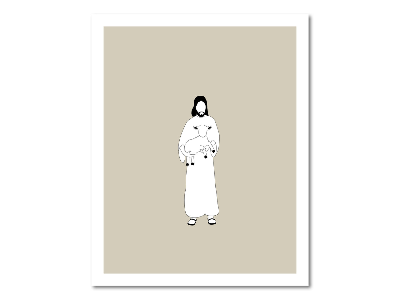 Jesus Christ holding lamb Digital download printable art