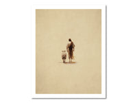 Thumbnail for Jesus Christ returns with the lost sheep Digital download printable art