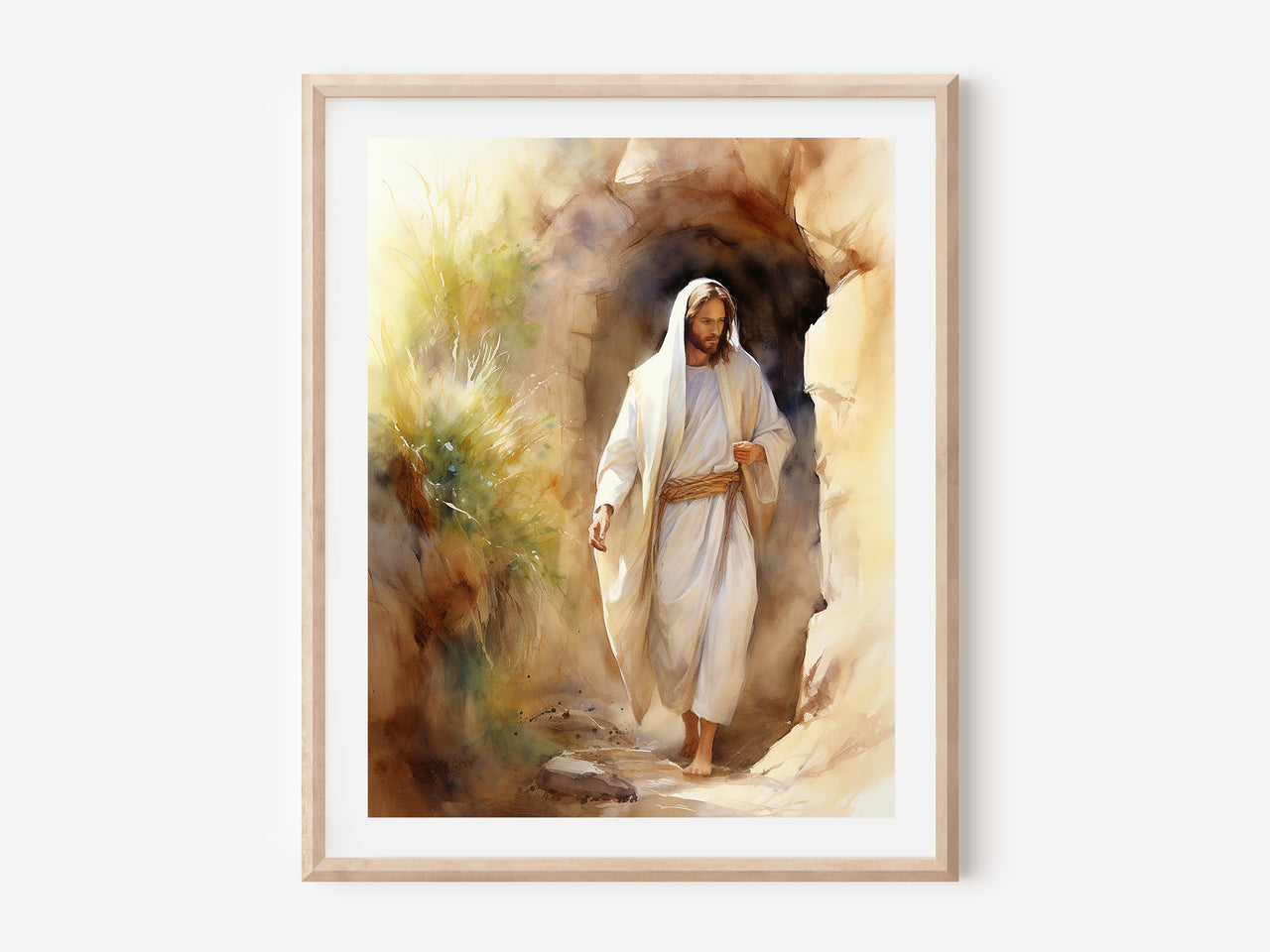 Resurrection of Jesus Christ (Jesus leaving the empty tomb) Digital download printable art #3