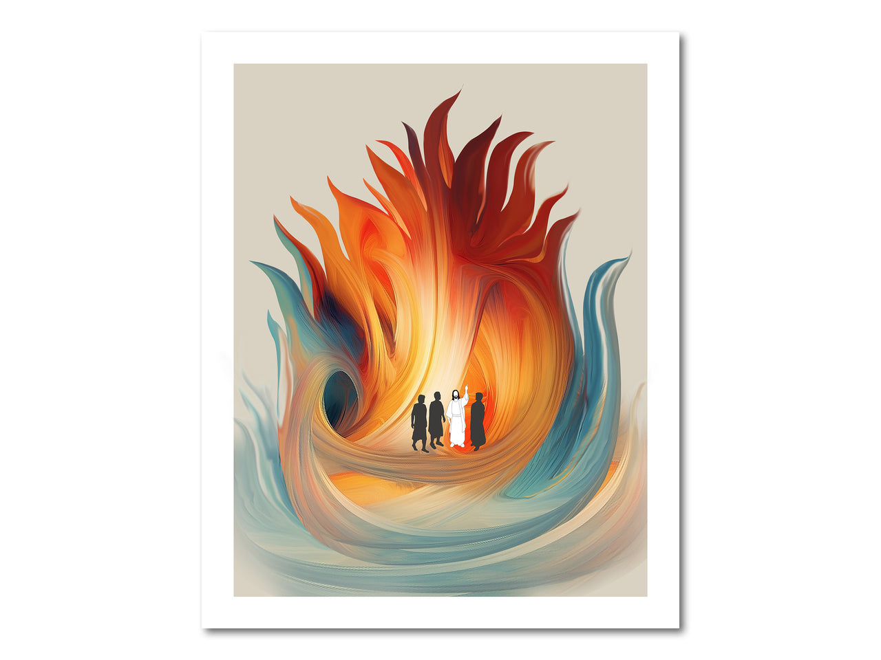 The Fiery Furnace Shadrach Meshach and Abednego Digital download printable art #2