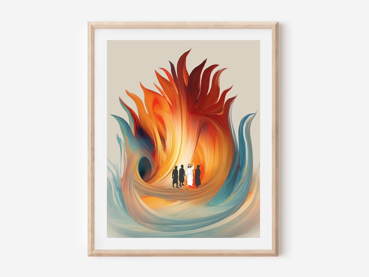 The Fiery Furnace Shadrach Meshach and Abednego Digital download printable art #2