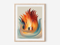 Thumbnail for The Fiery Furnace Shadrach Meshach and Abednego Digital download printable art #2