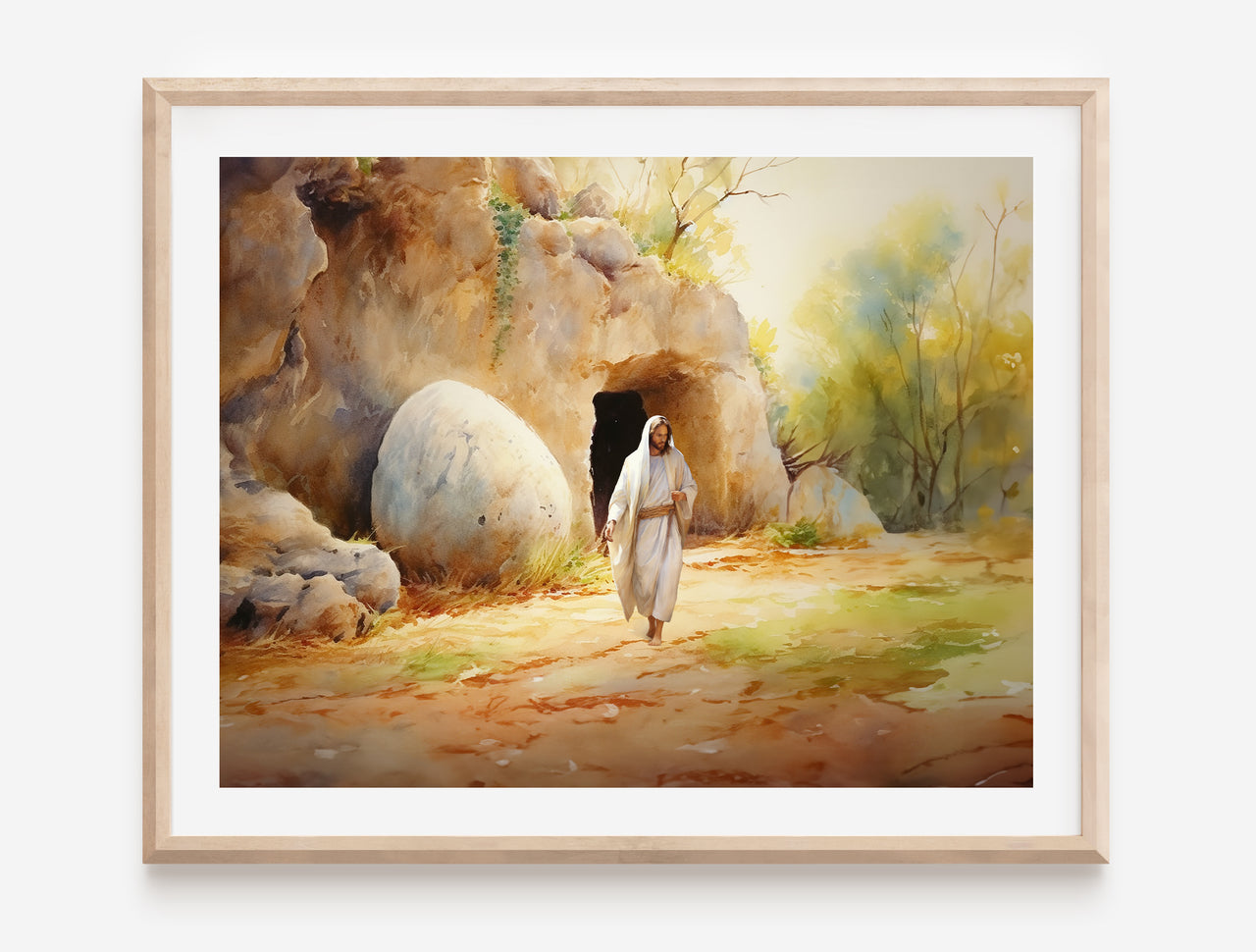 Resurrection of Jesus Christ (Jesus leaving the empty tomb) Digital download printable art #2