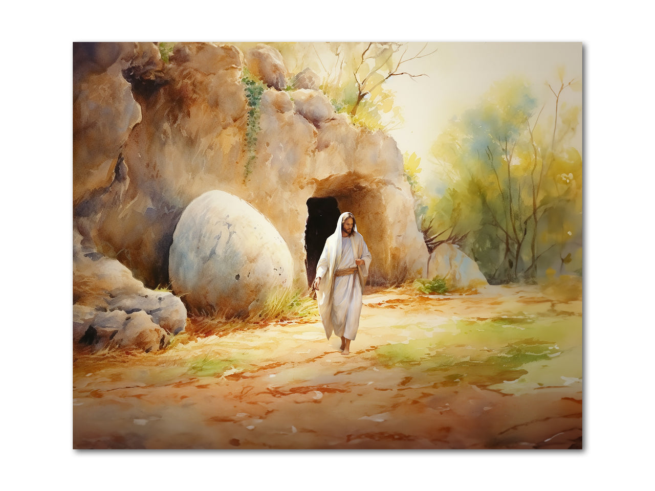 Resurrection of Jesus Christ (Jesus leaving the empty tomb) Digital download printable art #2