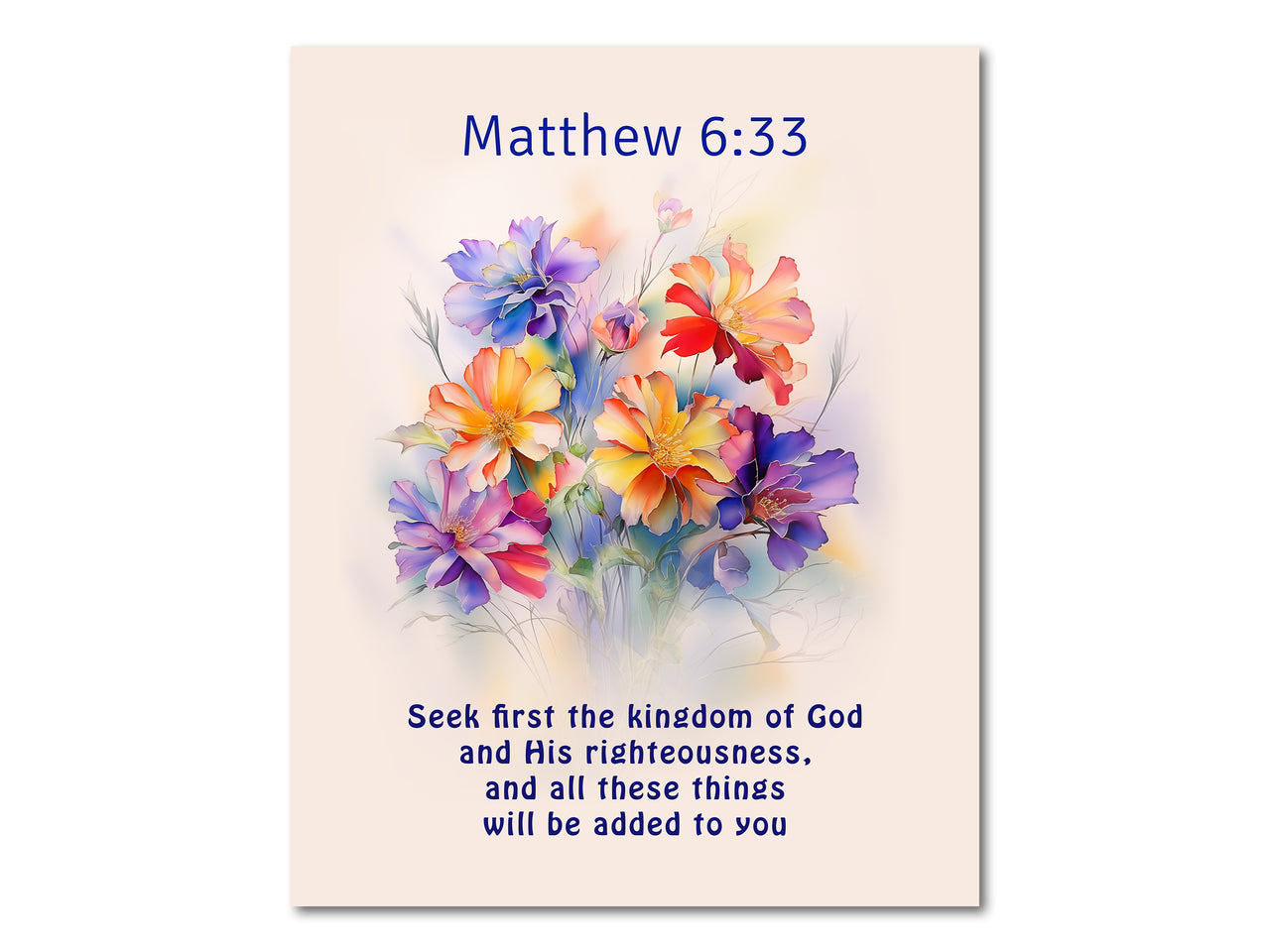 Matthew 6:33 Digital download printable art