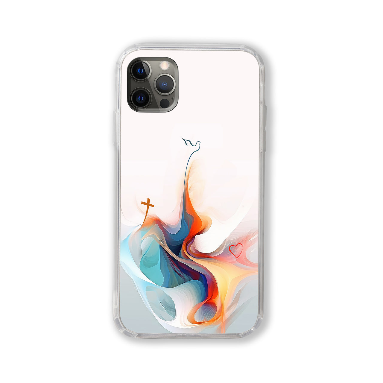 Cross, Dove and Heart Phone Case #2