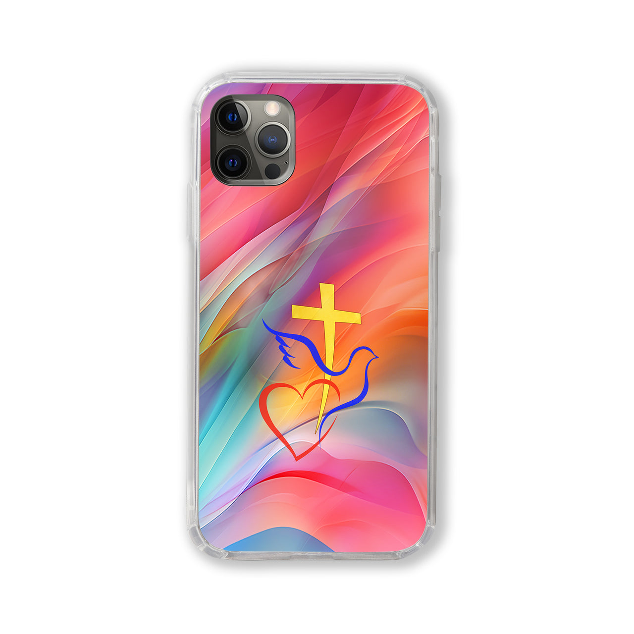 Cross, Dove and Heart Phone Case #1