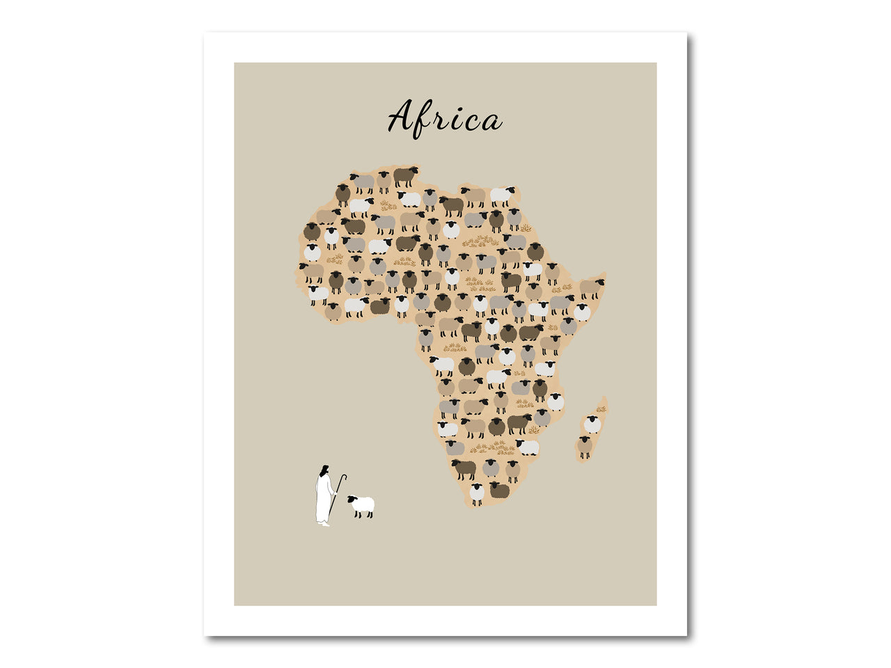 Lost Sheep from Africa Digital download printable art