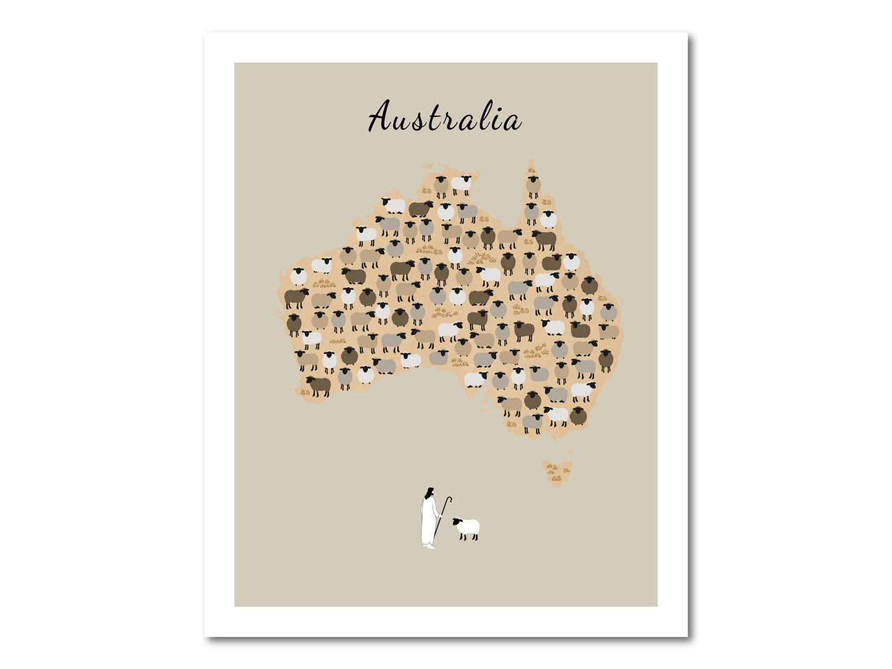 Lost Sheep from Australia Digital download printable art