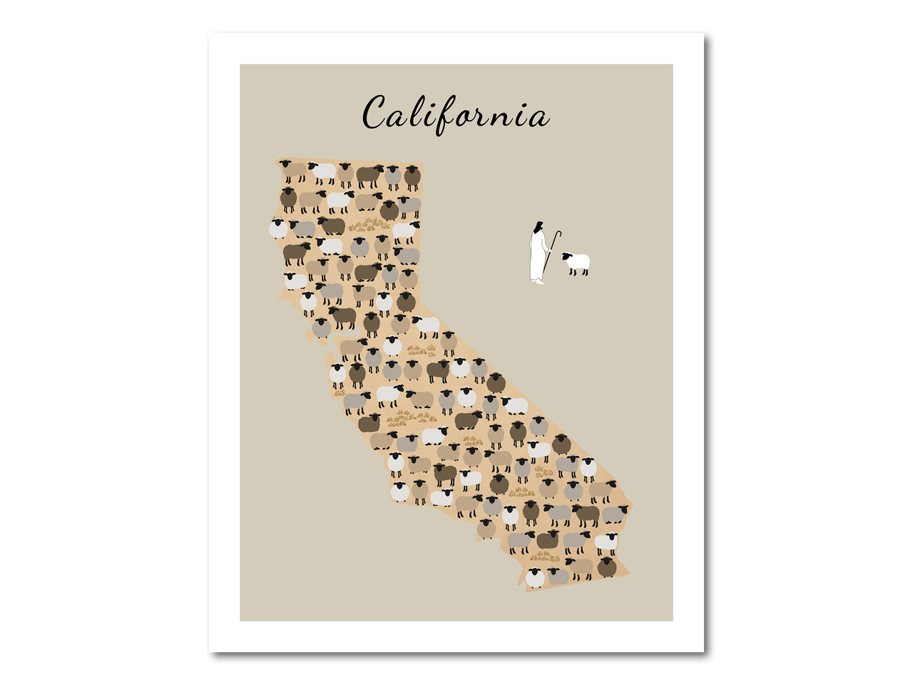 California state Parable of the Lost Sheep Digital download printable art