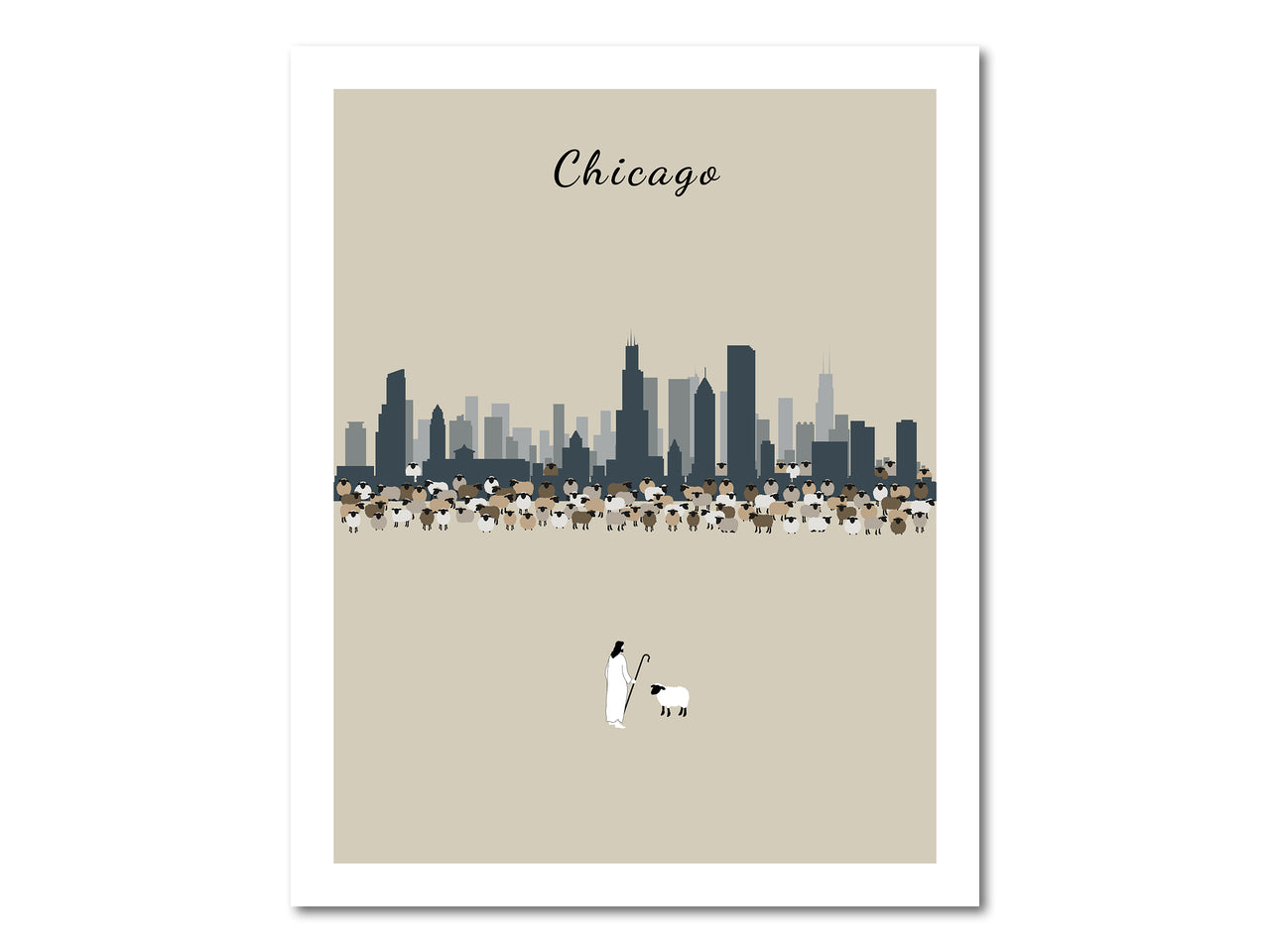 Lost Sheep from Chicago Digital download printable art