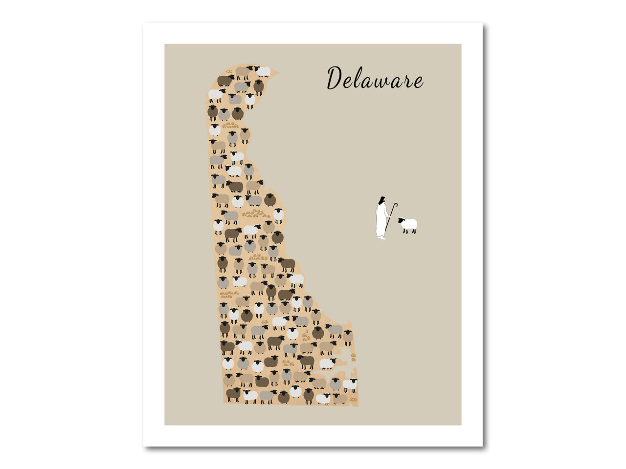 Delaware state Parable of the Lost Sheep Digital download printable art