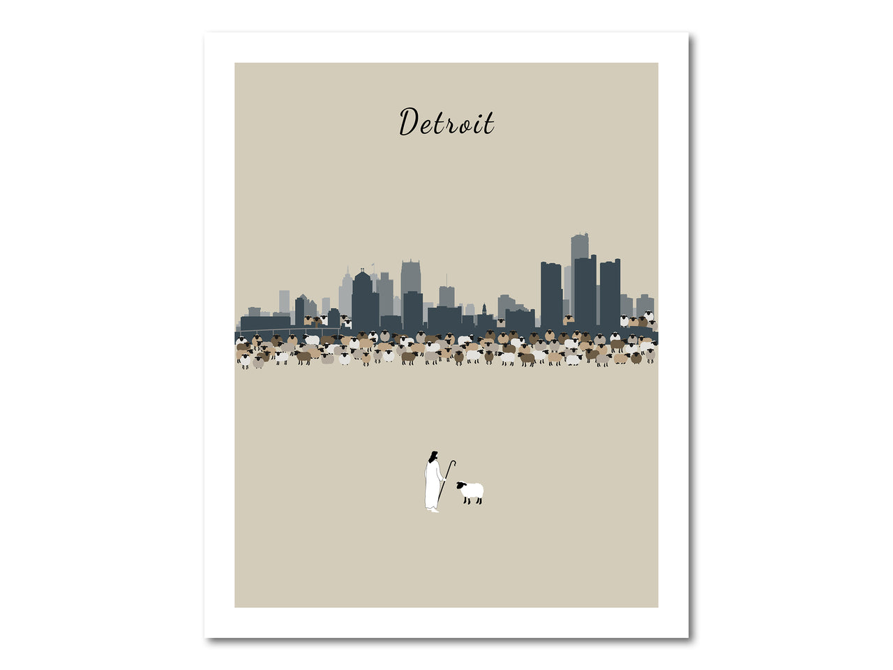 Lost Sheep from Detroit Digital download printable art