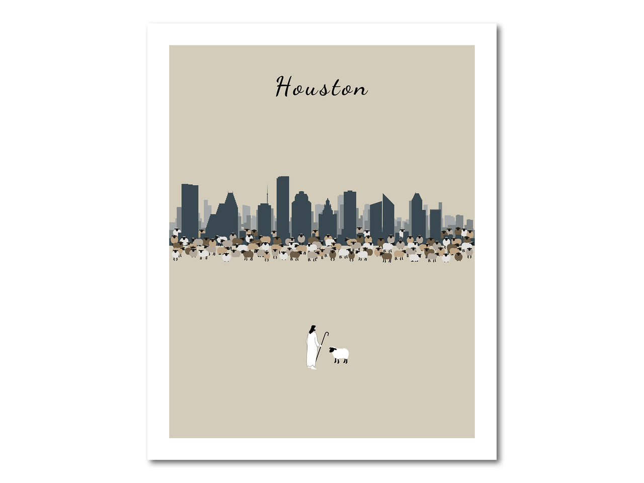 Lost Sheep from Houston Digital download printable art