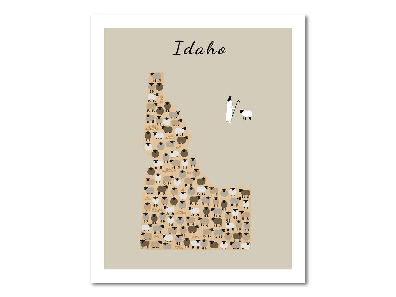 Idaho state Parable of the Lost Sheep Digital download printable art