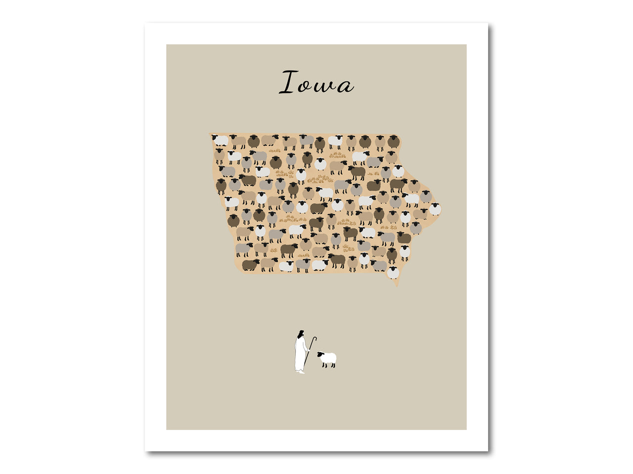 Iowa state Parable of the Lost Sheep Digital download printable art