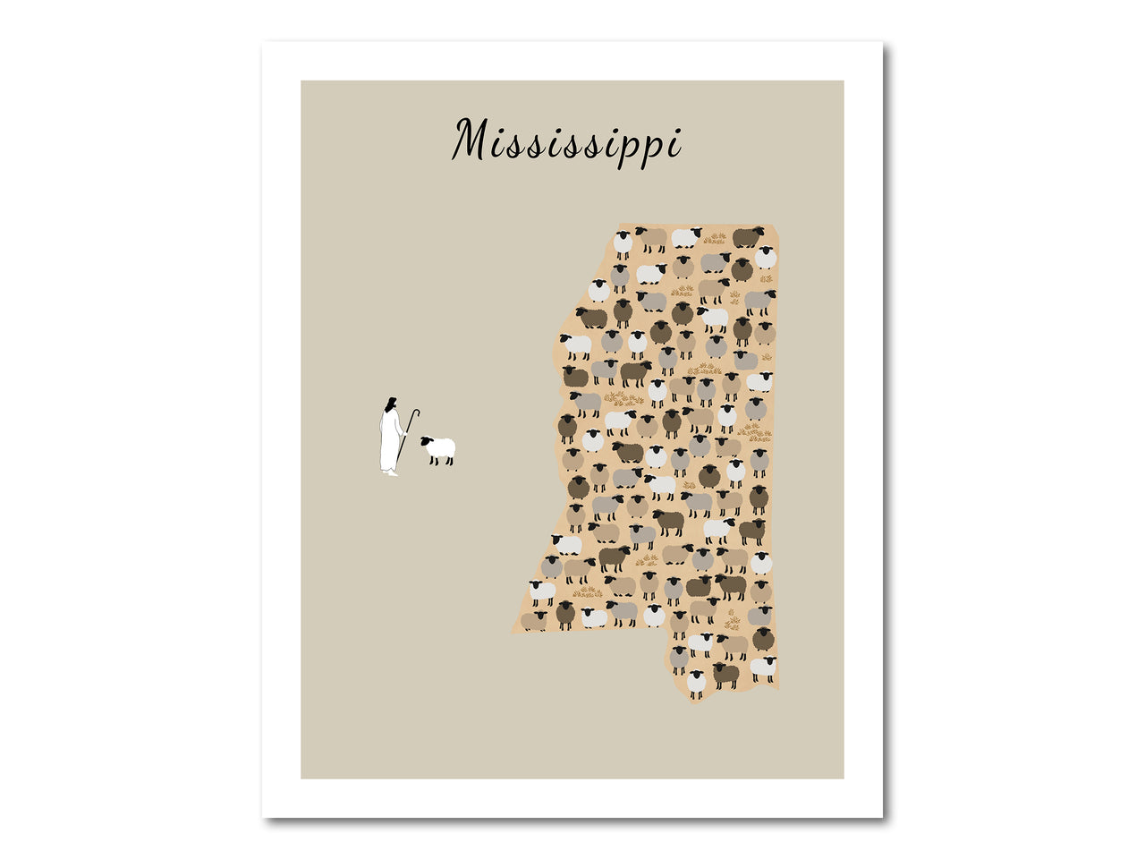 Mississippi state Parable of the Lost Sheep Digital download printable art