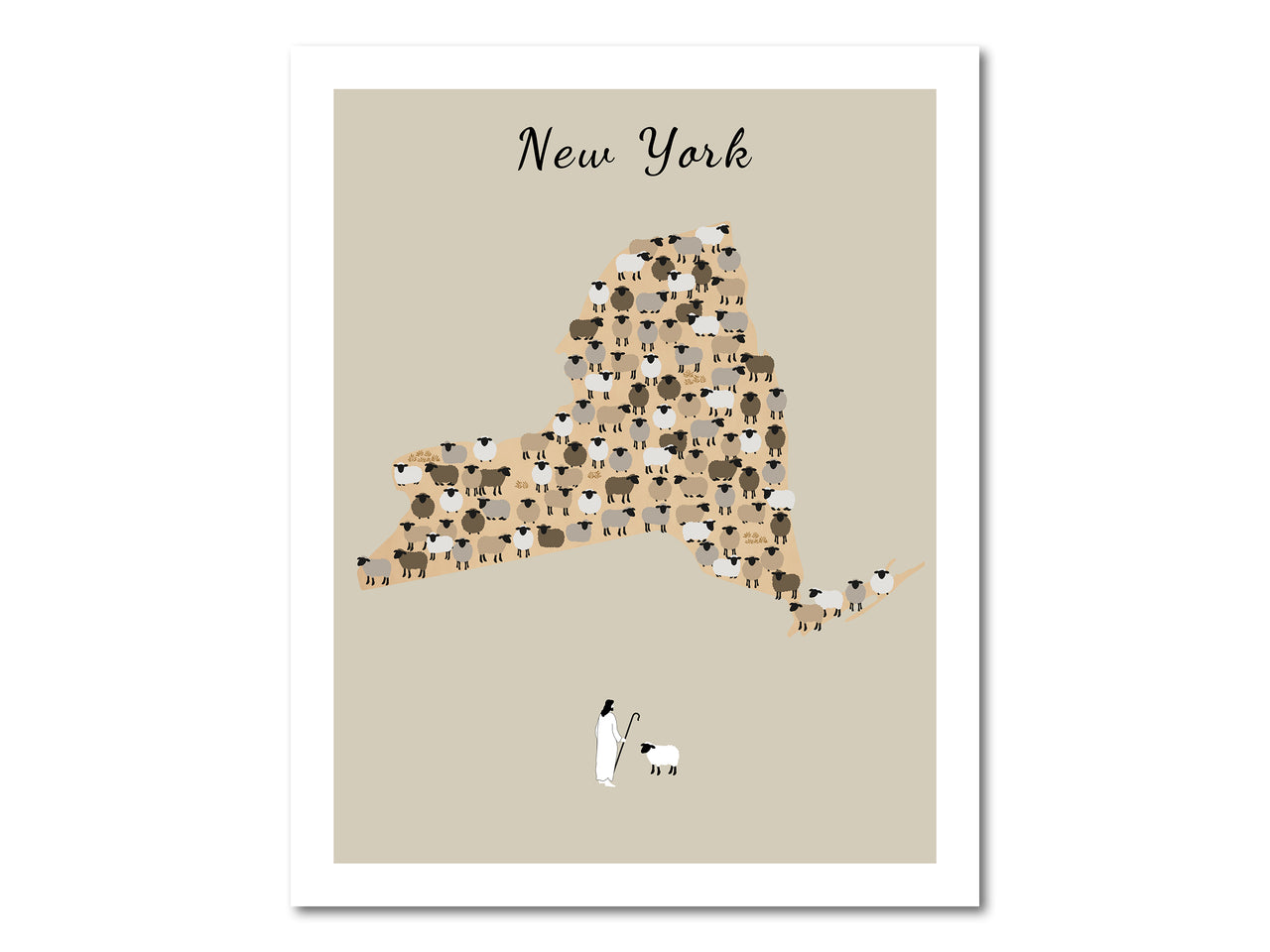 New York state Parable of the Lost Sheep Digital download printable art