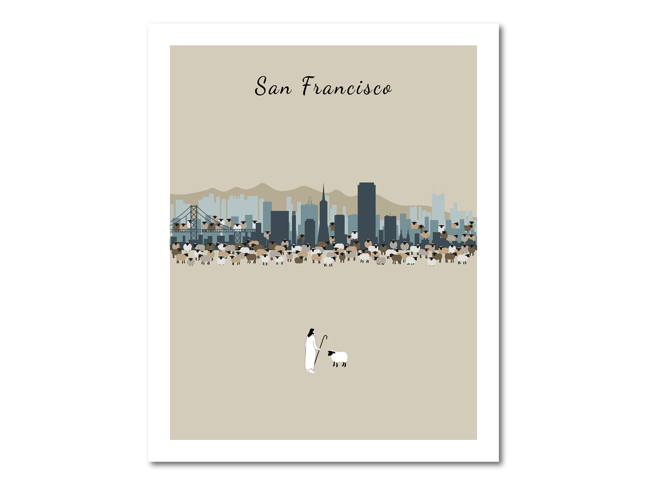 Lost Sheep from San Francisco Digital download printable art