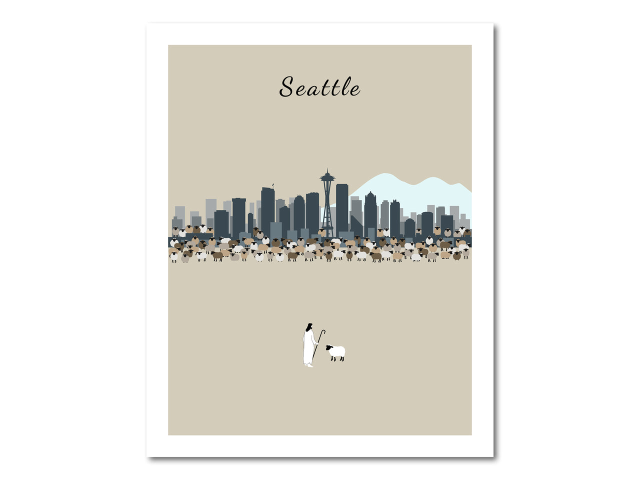 Lost Sheep from Seattle Poster Print