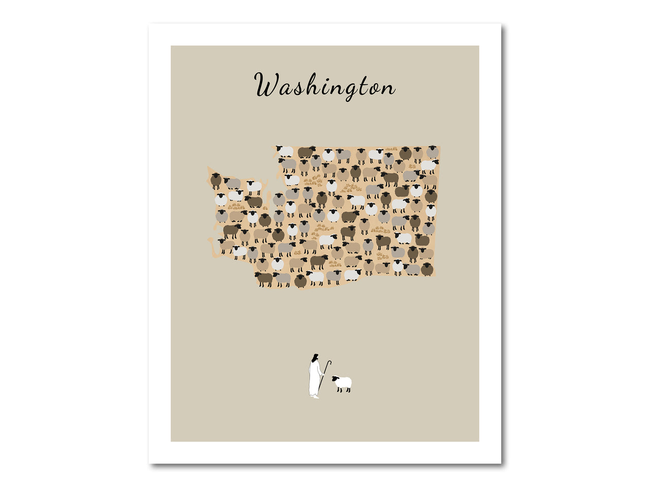 Washington state Parable of the Lost Sheep Digital download printable art